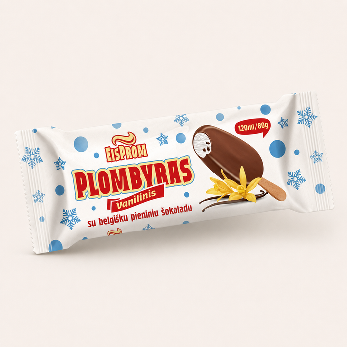 Eisprom vanilinis plombyras su belgišku šokoladu 120ml/80g