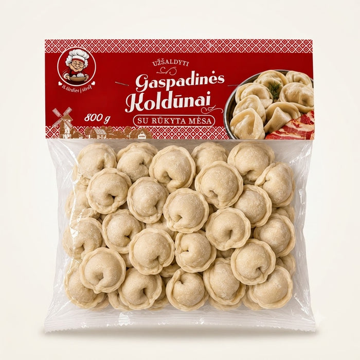 "Gaspadinės" koldūnai su rūkyta mėsa 800g