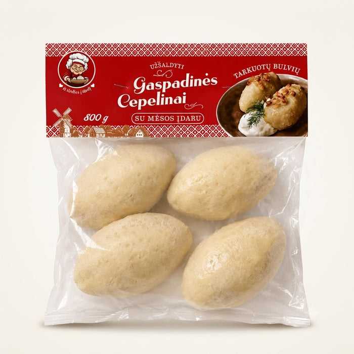 "Gaspadinės" tarkuotų bulvių cepelinai 800g