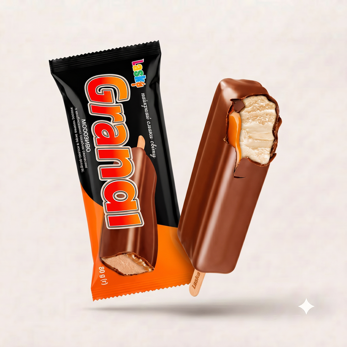 Grandi su karamelės įdaru ant pagaliuko 120ml/80g