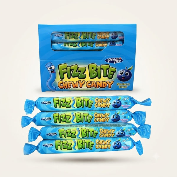 Kramtomi saldainiai Fizz Bite Blueberry 30vnt x 14g