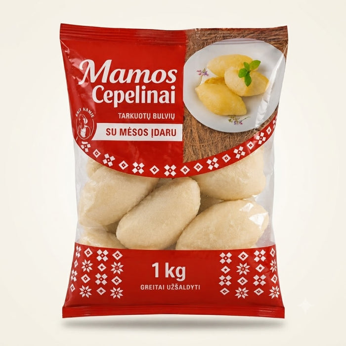 Mamos cepelinai su mėsos įdaru 1kg