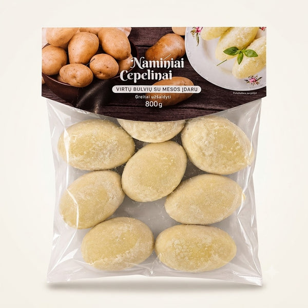 Virtų bulvių naminiai cepelinai 800g