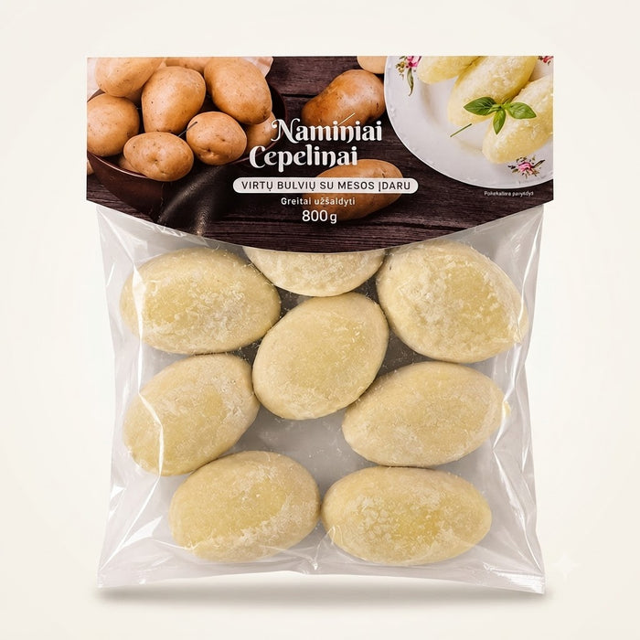 Virtų bulvių naminiai cepelinai 800g
