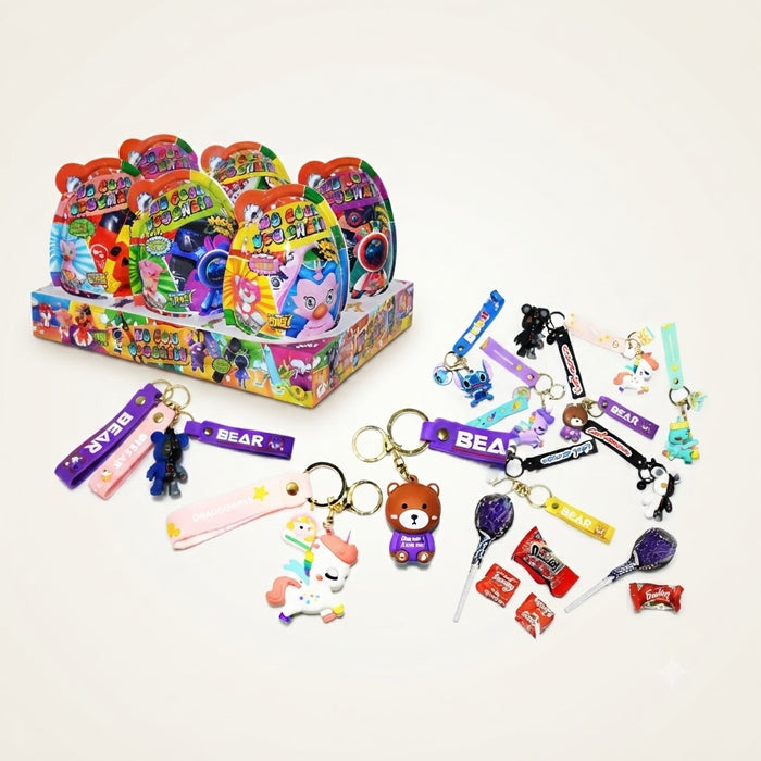 Žaislas saldainis My Cool Keychain 6vnt x 25g