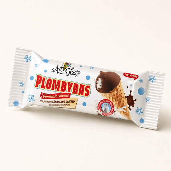 Eisprom vanilinis plombyras su glaistu ragelyje 150ml/80g