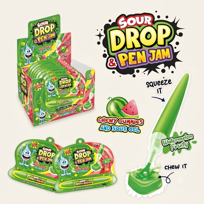 Saldainiai Sour Drop Watermelon 12vnt x 55g