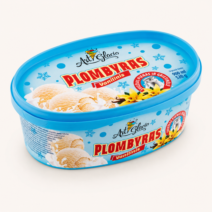 Vanilinis plombyras indelyje 900ml/520g