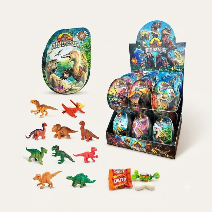 Žaislas saldainis Dinozaurai 4in1, 6 vnt 21g