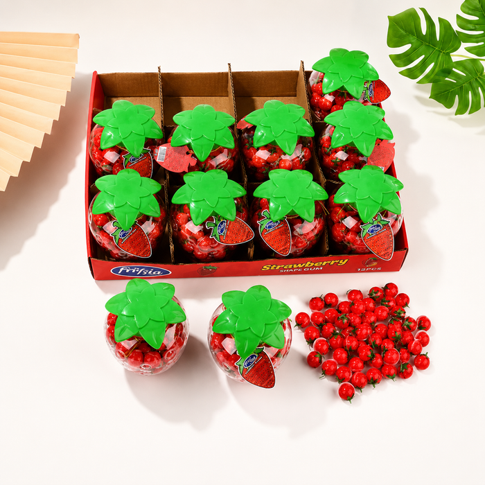 Želė saldainiai Tray Strawberry Jar 12vnt