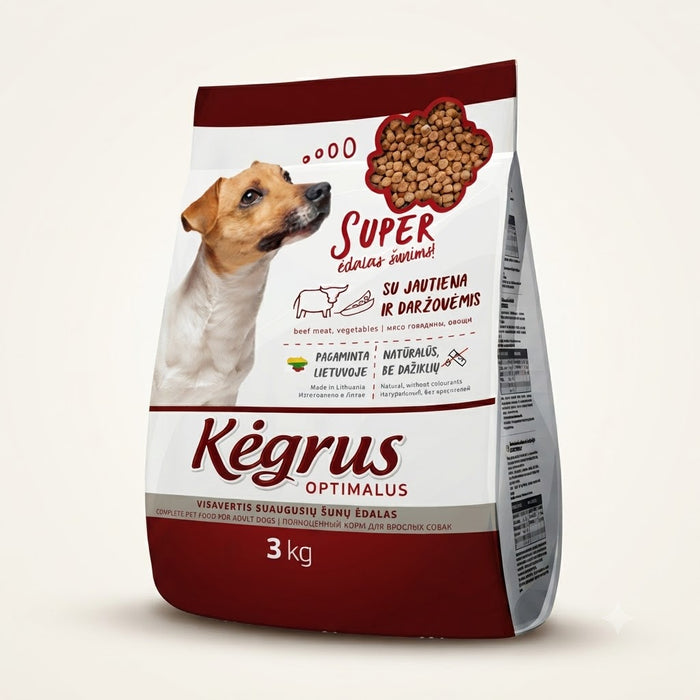 Ėdalas šunims Kėgrus optimalus 3 kg